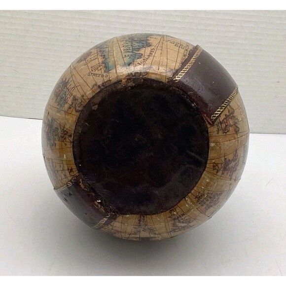 Vintage Fausto Corduri Leather Wrapped Old World Map Decanter - Picture 5 of 10